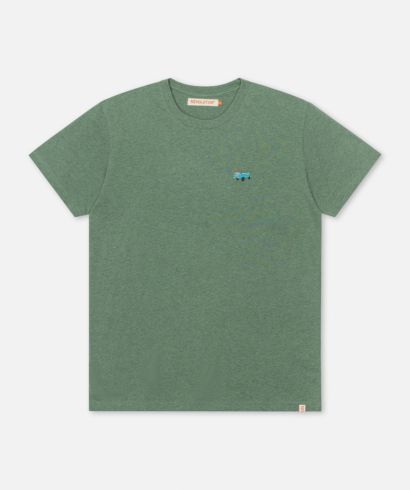 revolution-1342-pic-tshirt-dustgreen-melange-1